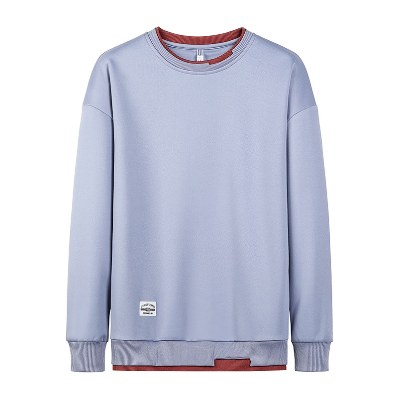 【 Yipin Source 】 Instagram Maglione finto in due pezzi per ragazzi Trendy a maniche lunghe stile ampio e pigro 6720_voghion.com
