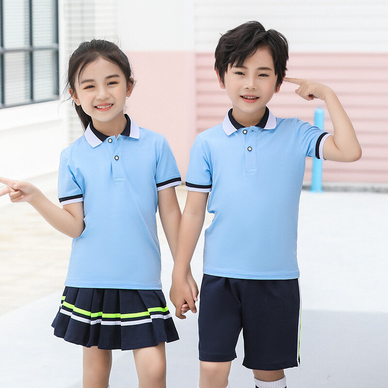 小学生夏季短袖班服幼儿园男女童装校服运动裙子韩版