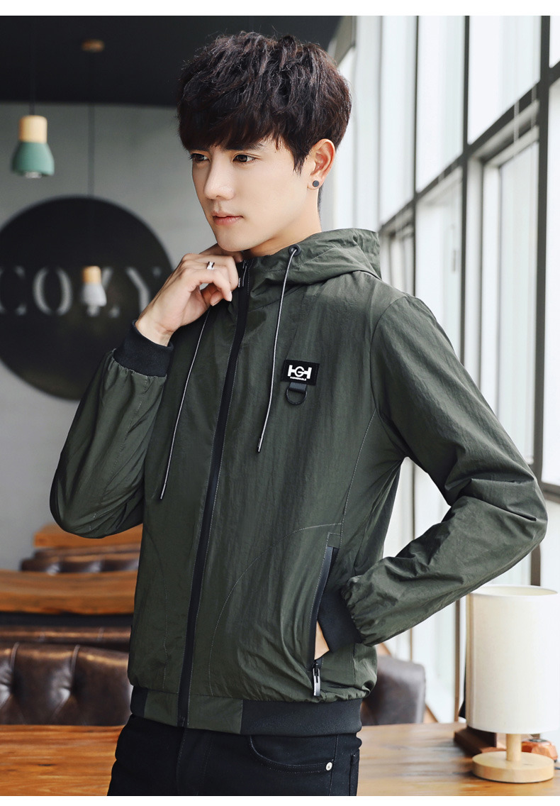 男士带帽青年学生夹克外套