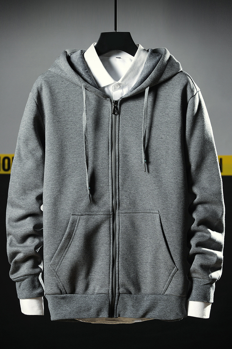 逸凯服饰w011款式连帽开衫青少年秋季卫衣男支持一件代发.