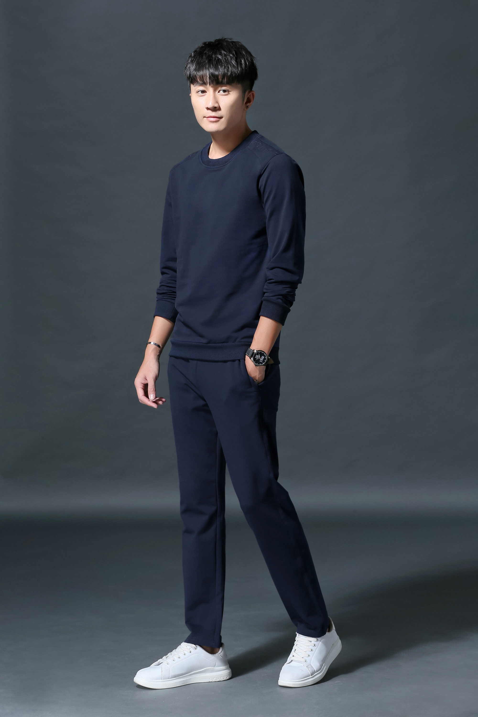 运动套装男秋季卫衣男春秋款连帽男士休闲装套装男装秋装外套春秋