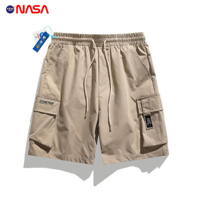 NASA潮牌日系复古五分裤男士2023新款夏季休闲百搭运动裤男生短裤