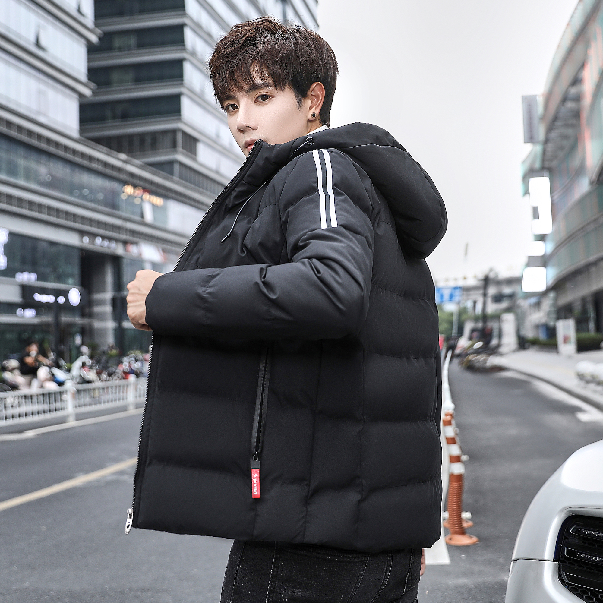 男士冬季棉衣男加厚修身短款外套韩版潮流学生冬装棉服棉袄子