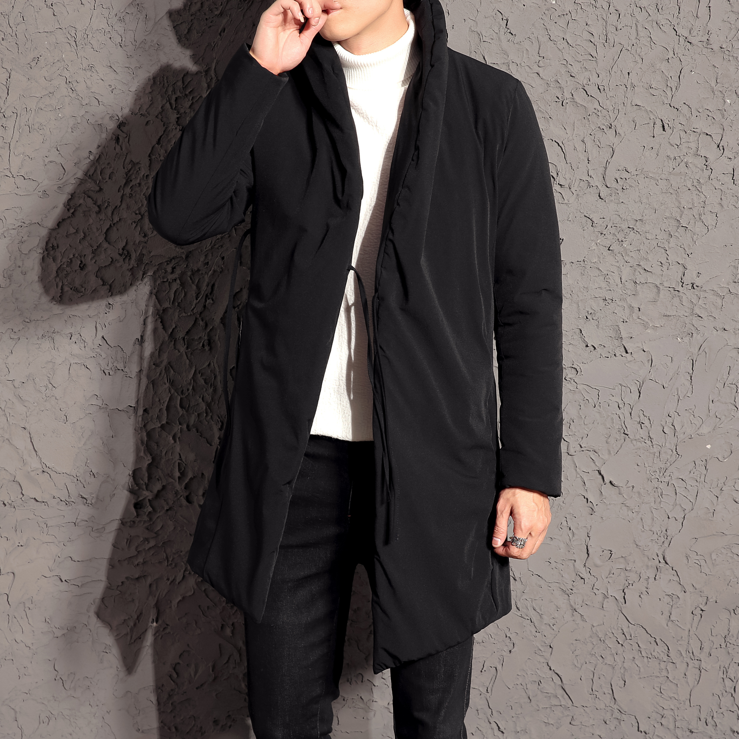 2018秋冬新款男式中长款棉服男中国风复古棉衣棉袄加厚外套冬装