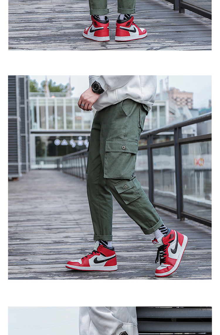 纯棉休闲裤男装加厚大码工装裤