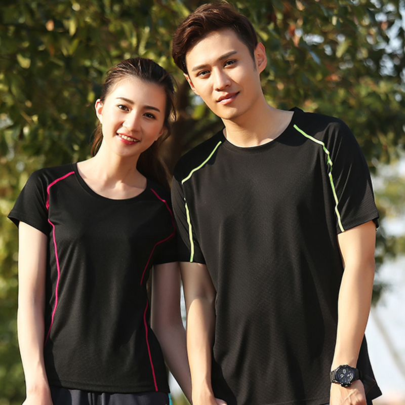 夏季跑步运动男女短袖速干t恤健身服宽松夏天半袖运动衣服