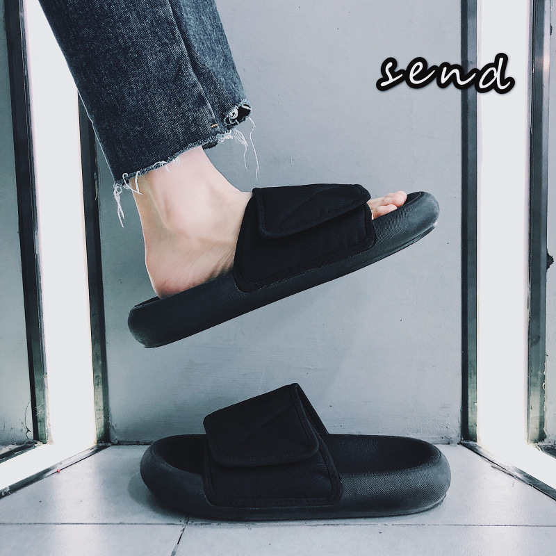 夏季潮流情侣面包鞋椰子鞋时尚外穿一字拖鞋x153