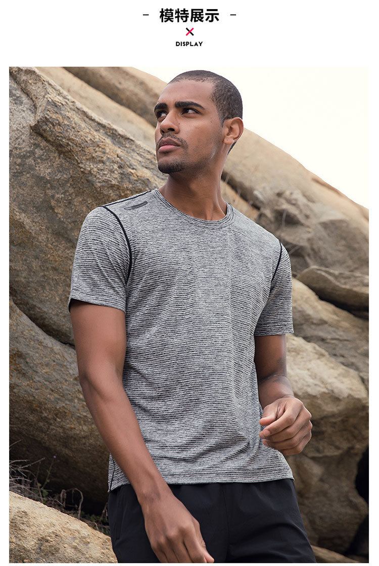厂家直供 2019夏季爆款短袖男阳离子速干t恤青少年时尚