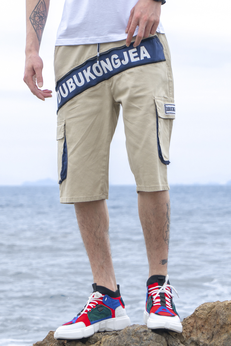2019男士短裤夏季休闲宽松裤子六分裤夏天韩版潮牌迷彩沙滩