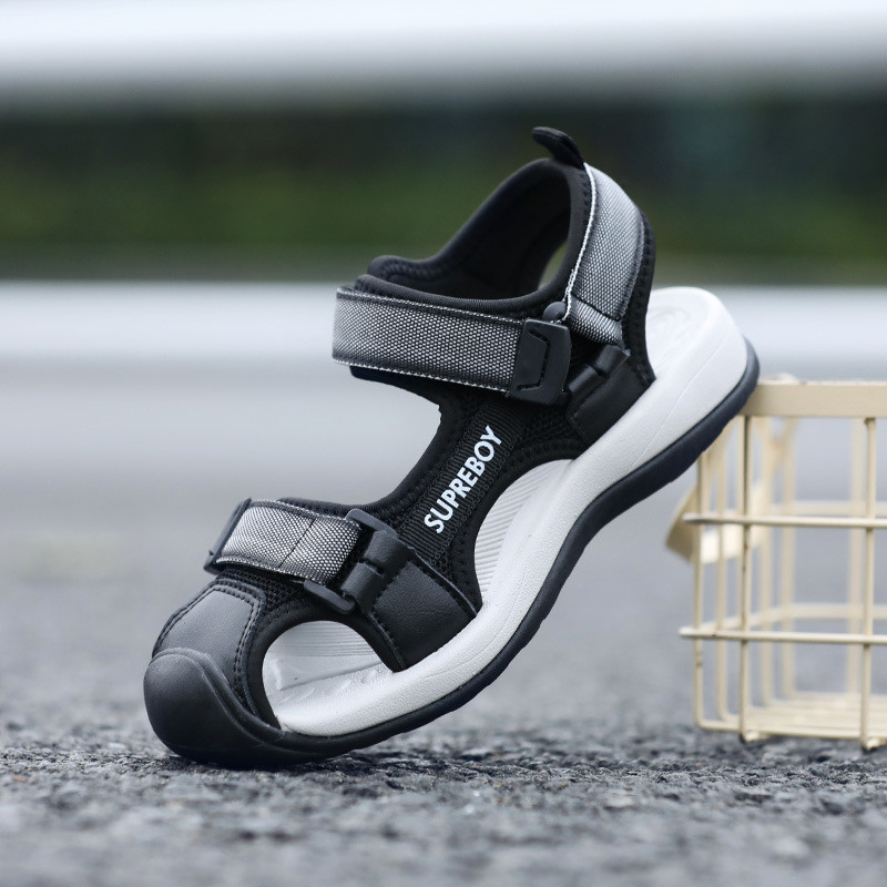 学生凉鞋男2019夏季新款包头凉鞋中大童沙滩凉鞋防滑软底童鞋批发