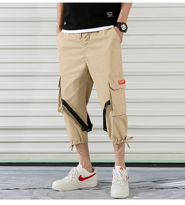 2019夏季休闲八分工装裤四色s-3xl码