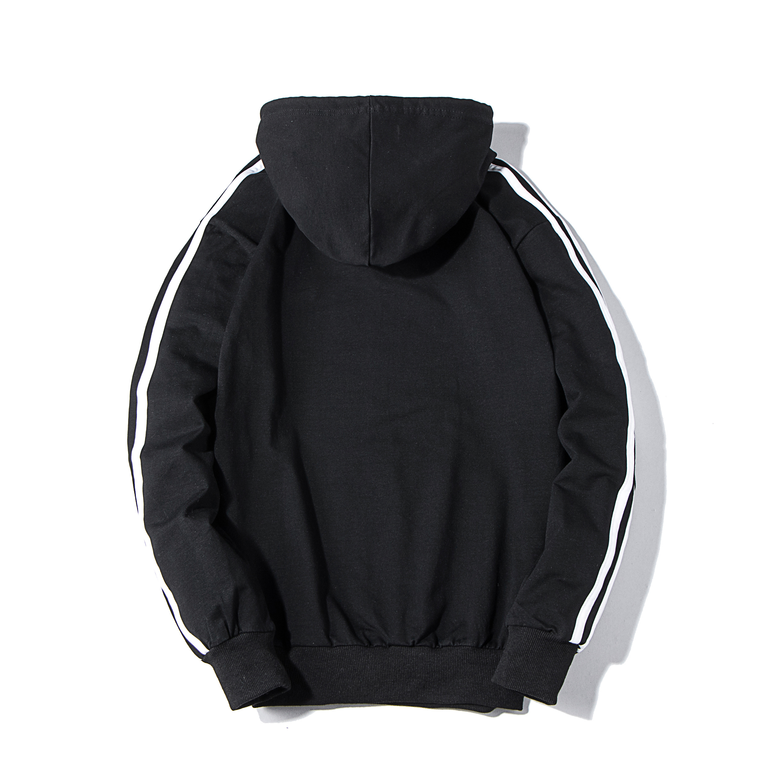 秋季运动休闲带帽三条杠卫衣