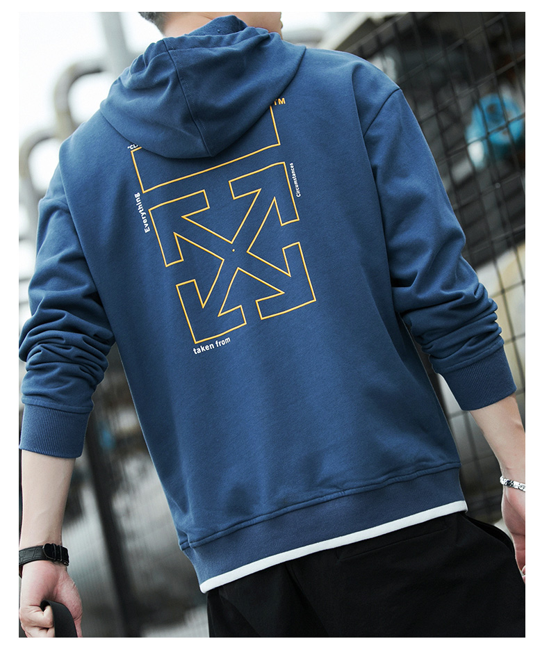 男士卫衣连帽春秋款2019新款潮衣服秋季假两件休闲运动服学生