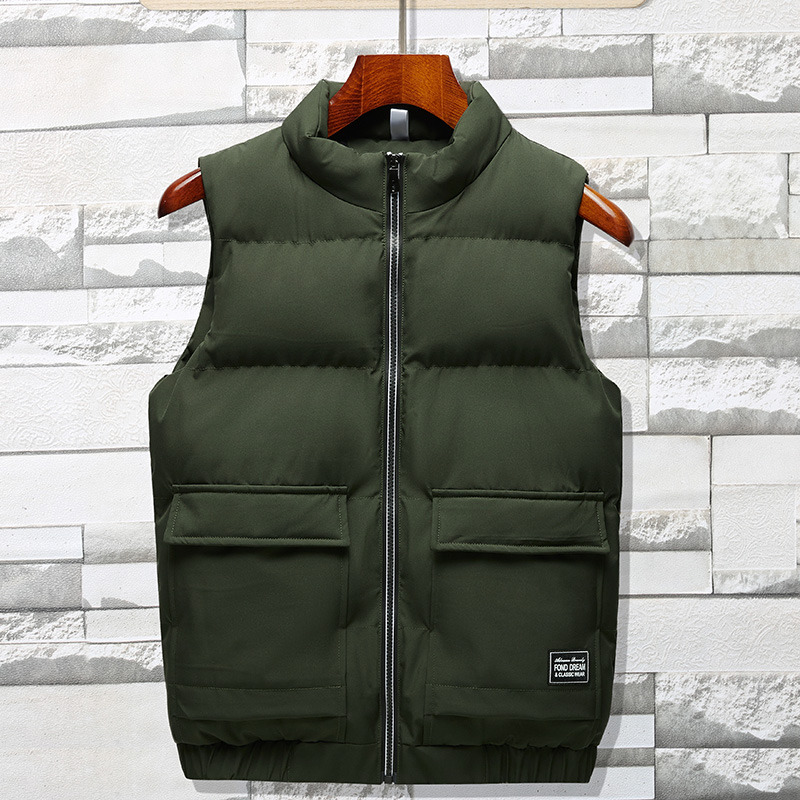 秋冬新款马甲男士棉服马甲 纯黑 迷彩