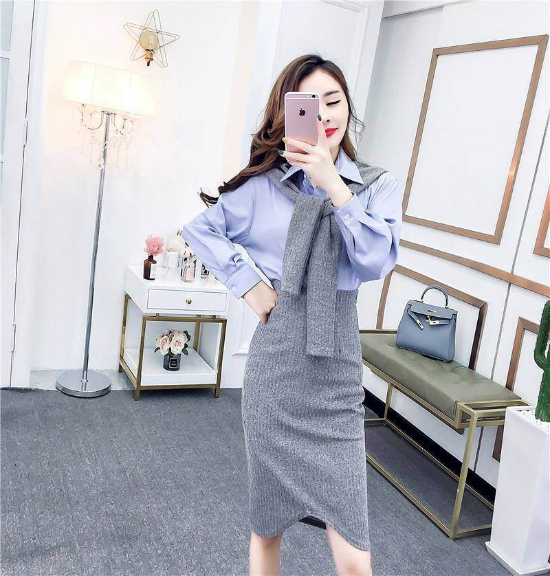 初秋网红套装女抖音同款衣服超仙两件套装女装2019新款气质女