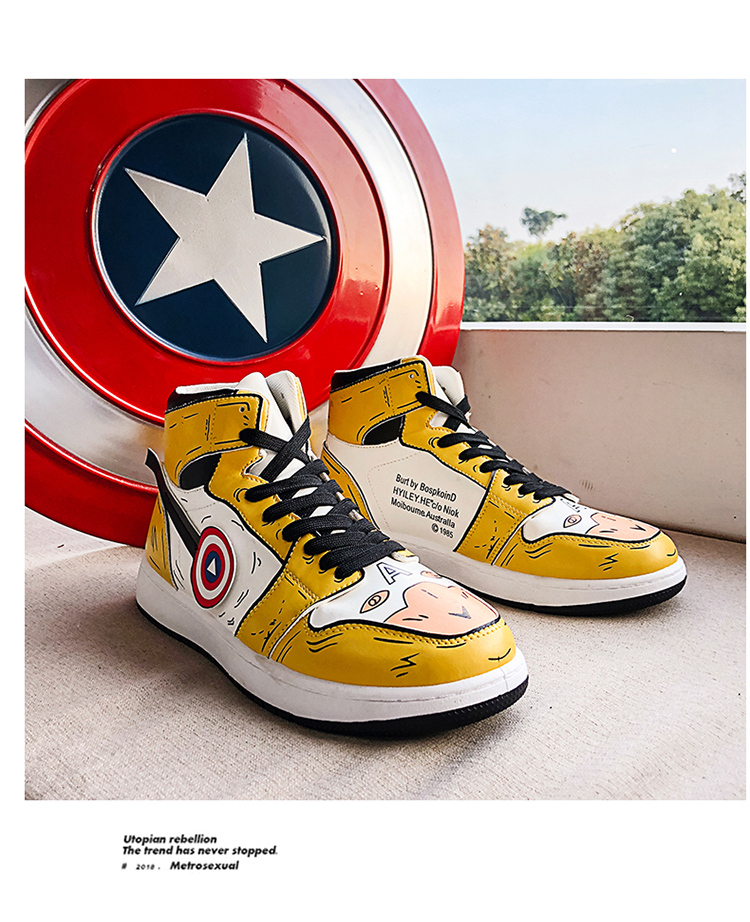 满足【x888】美国队长联名aj男鞋高帮空军一号男鞋板鞋39