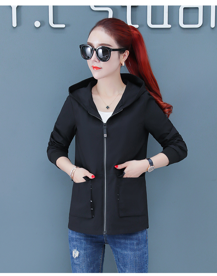 女短款夹克拉链衫小外套上衣长袖百搭2019新款韩版