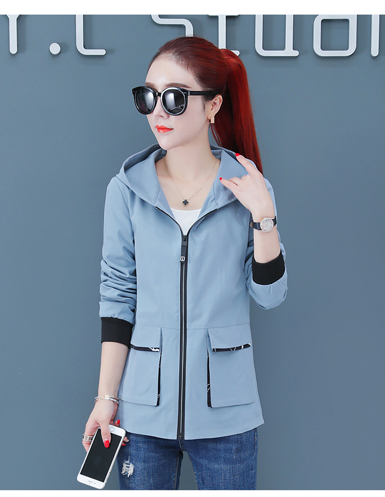 女短款夹克拉链衫小外套上衣长袖百搭2019新款韩版