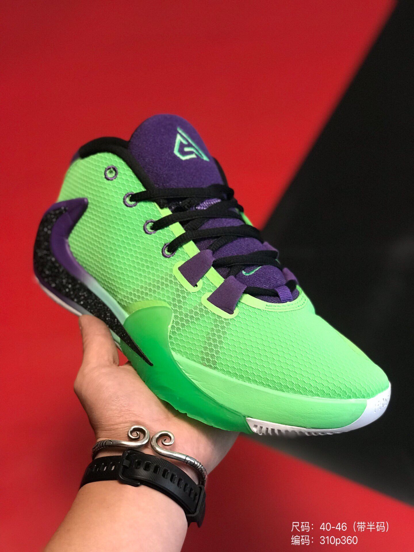 zoom freak 1 原盒真标 倒勾 字母哥1代实战球鞋