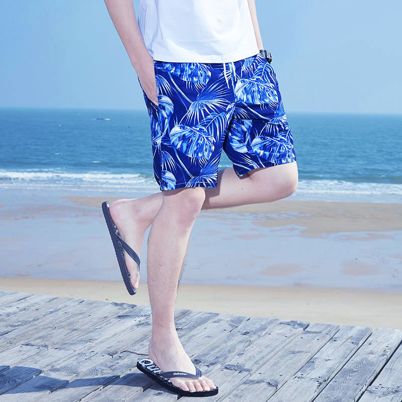 酷骜男士沙滩裤海边清爽宽松夏日度假居家休闲五分裤青春季