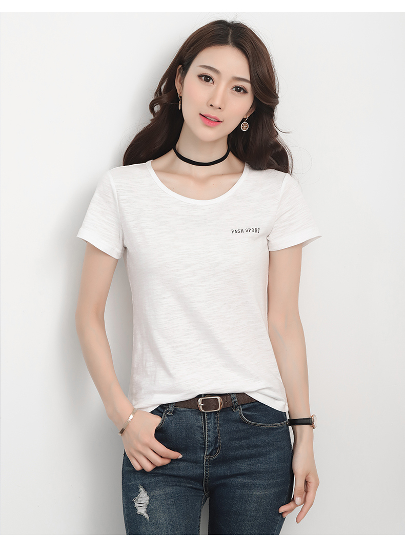 一件代发女装夏装短款短袖t恤女2020新款韩版宽松纯棉