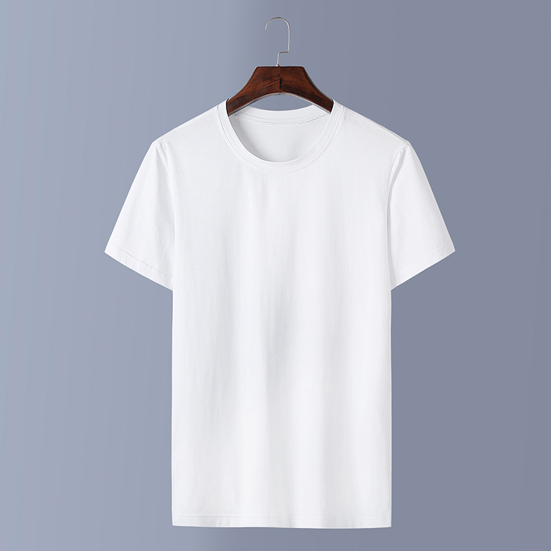 l-8xl短袖t恤男士上衣服夏季男士纯色打底衫纯棉半袖潮流