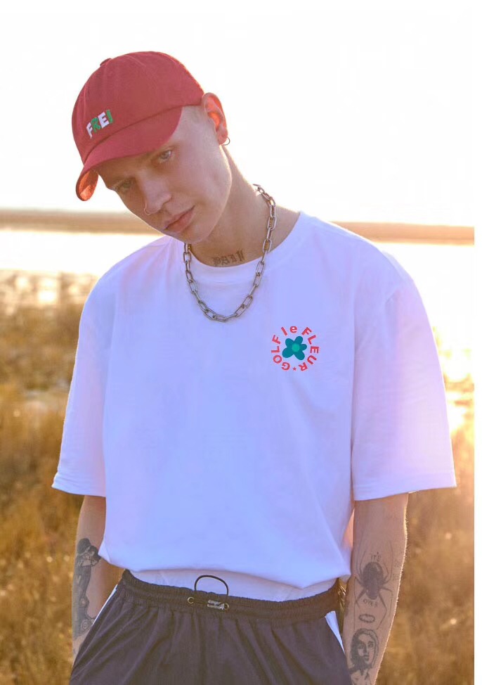 爆款现货golfwang小花t恤 男女联名golf短袖情侣同