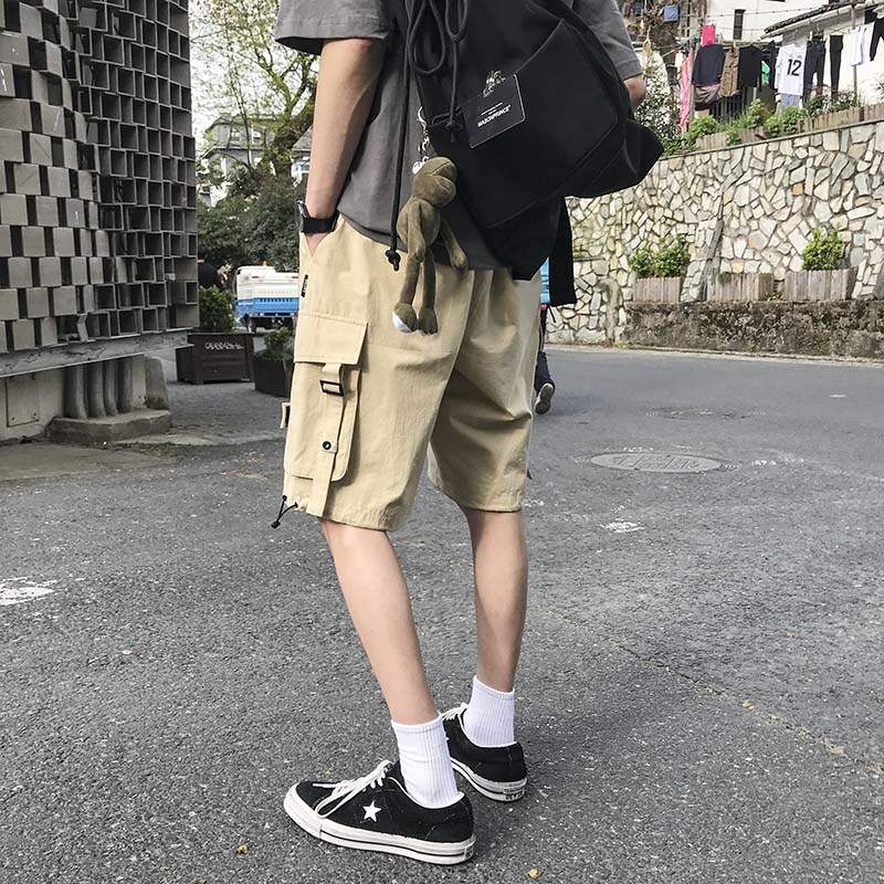 网红工装短裤男潮流夏季港风五分裤潮牌ins宽松百搭超火cec