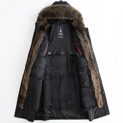 xpk110 冬季派克服男长款风衣皮草连帽林貂内胆美洲貉毛领p1650