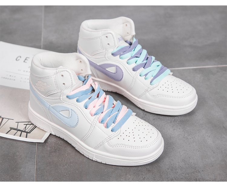 2020年aj新款四色鸳鸯女高帮板鞋空军一号板鞋女