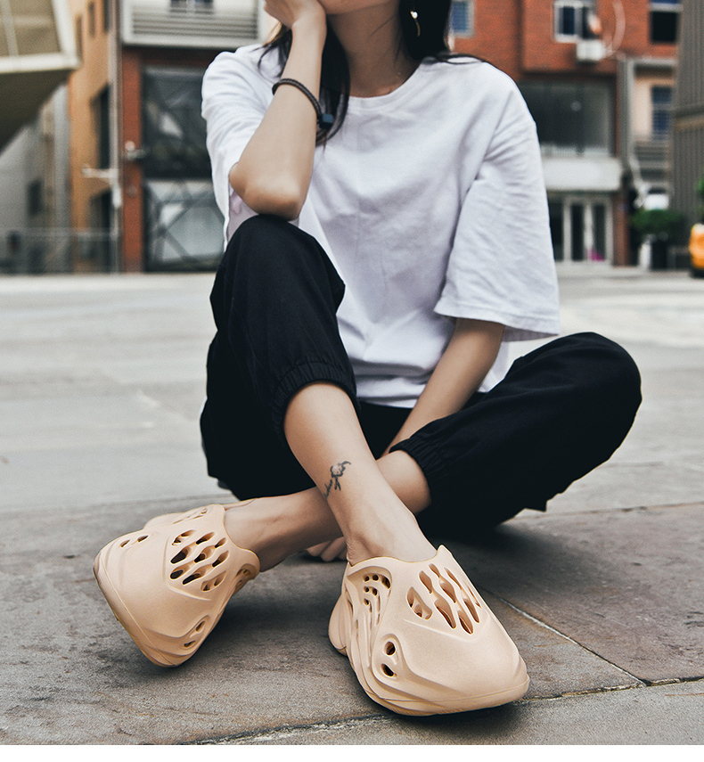 舒羚2020夏季新款椰子凉鞋洞洞鞋情侣凉拖鞋