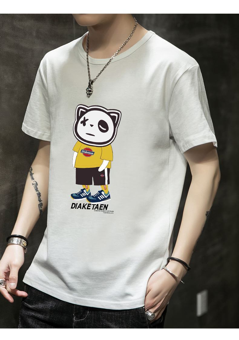 2020夏季新款t恤宽松休闲印花短袖学生t恤圆领休闲潮流t恤