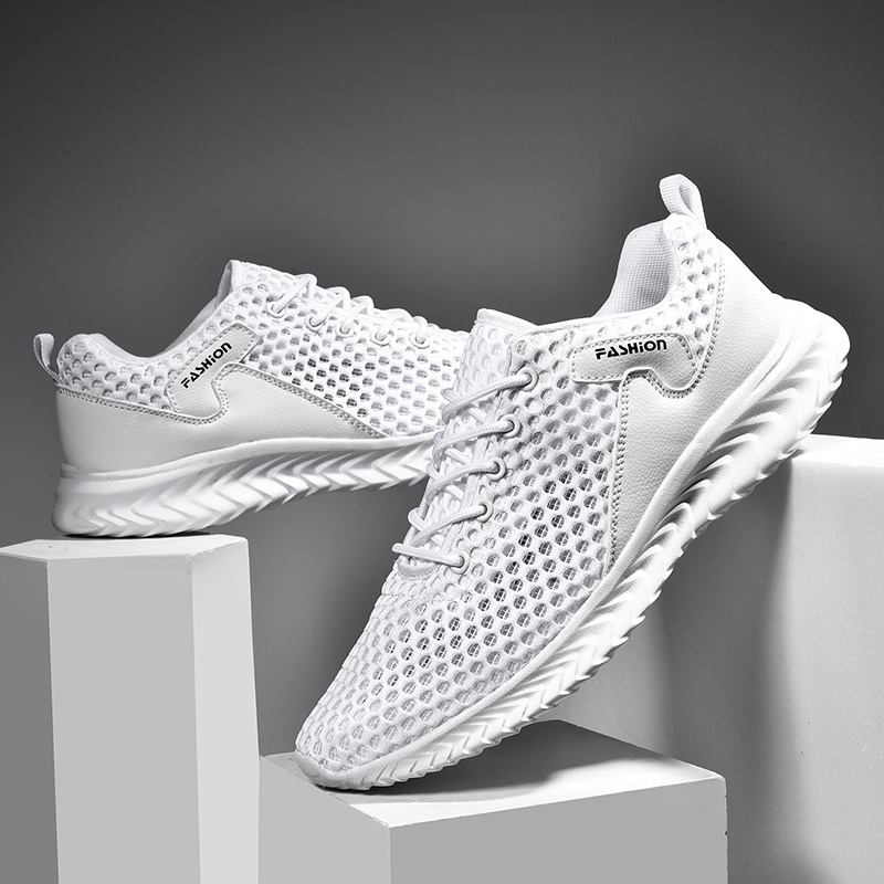 酷牛工厂店 夏季镂空跨境大码运动透气潮鞋 冷粘 鞋子超轻