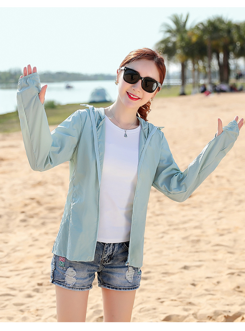 防晒衣女士夏季女士防晒披风休闲韩版超薄透气防晒服皮肤衣