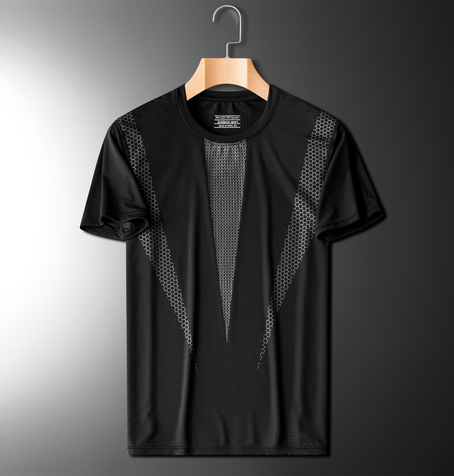 夏季短袖t恤男冰丝网眼新款速干上衣运动快干衣透气排汗圆领半袖