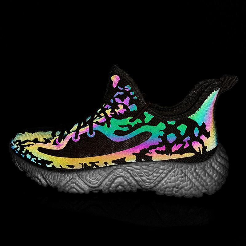 a6603 爆米花反光七彩夜光彩虹椰子鞋 39-44 p68