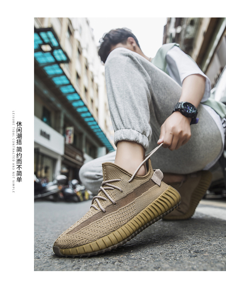 莆田真爆椰子鞋350v2男鞋地球尾灯黑生胶亚麻情侣36-45