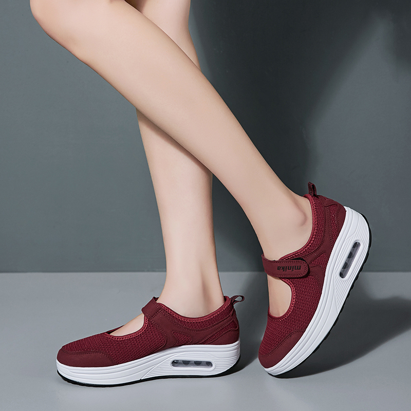 洛狮南摇摇鞋女中老年健步鞋妈妈鞋2015-1-2-3