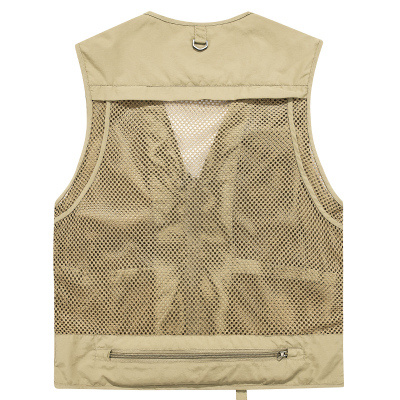 夏季网眼马甲男透气薄款户外多口袋马夹摄影钓鱼宽松休闲坎肩背心