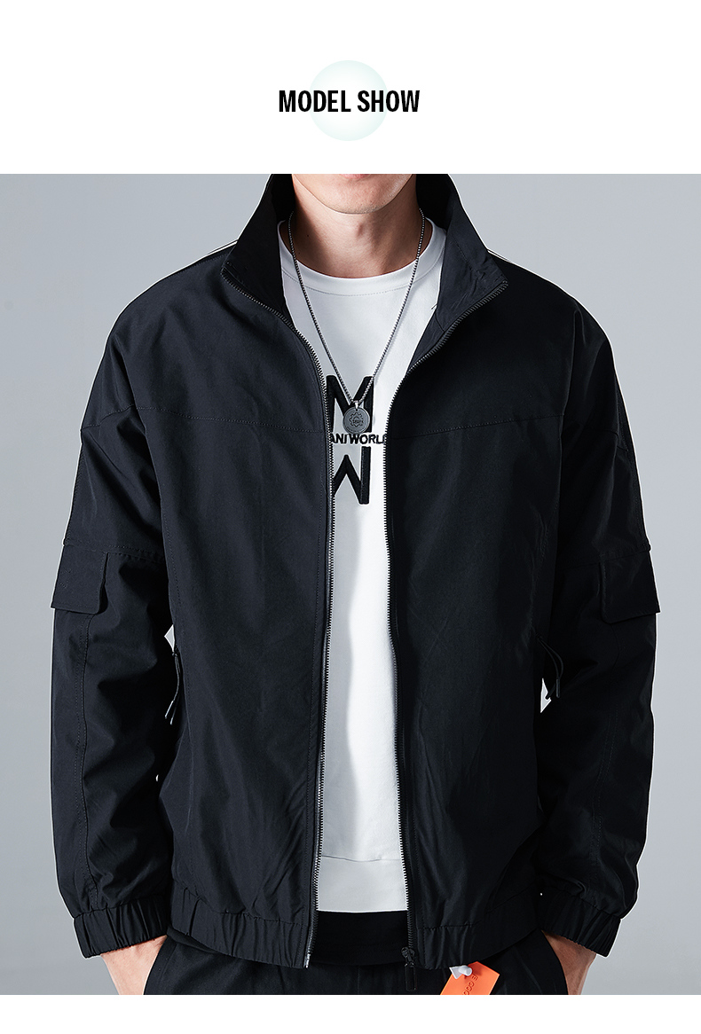 外套男士韩版潮流秋季休闲宽松新款男装时尚大码机能运动飞行夹克