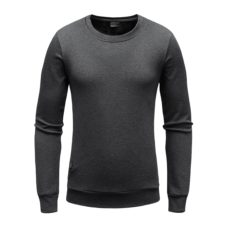 usb智能碳纤维丝加热加绒卫衣保暖内搭外穿圆领长袖上衣服