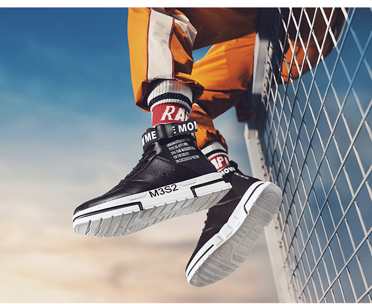 乐登★冬季空军一号小白鞋高帮运动鞋aj潮流街舞鞋滑板鞋男厚底