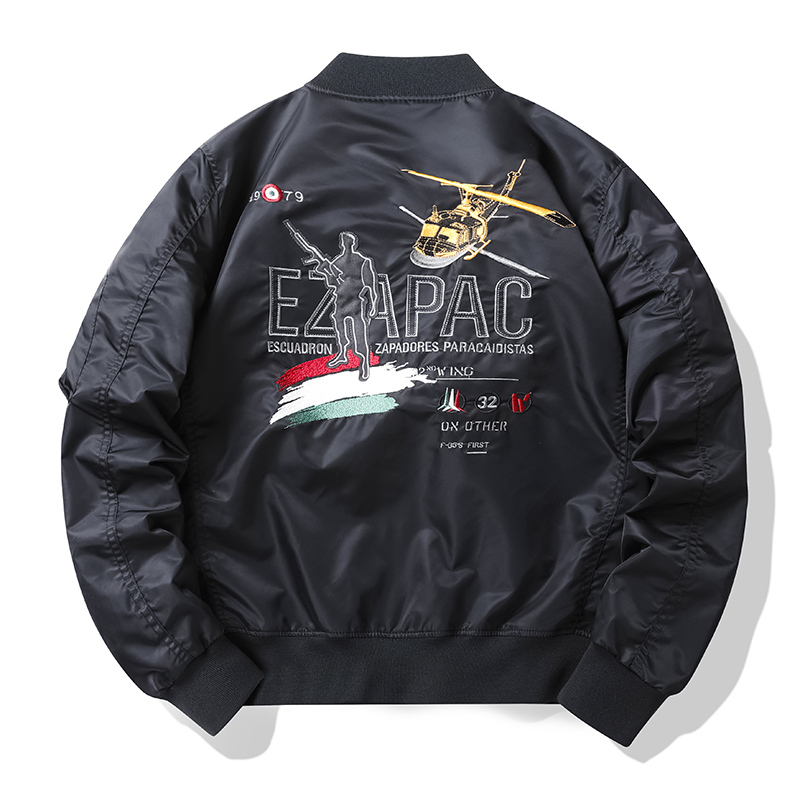 Spring and Autumn New Pilot Jacket Men's Airplane Embroidered Baseball Jacket Large Size Jacket Tooling Jacket_voghion.com