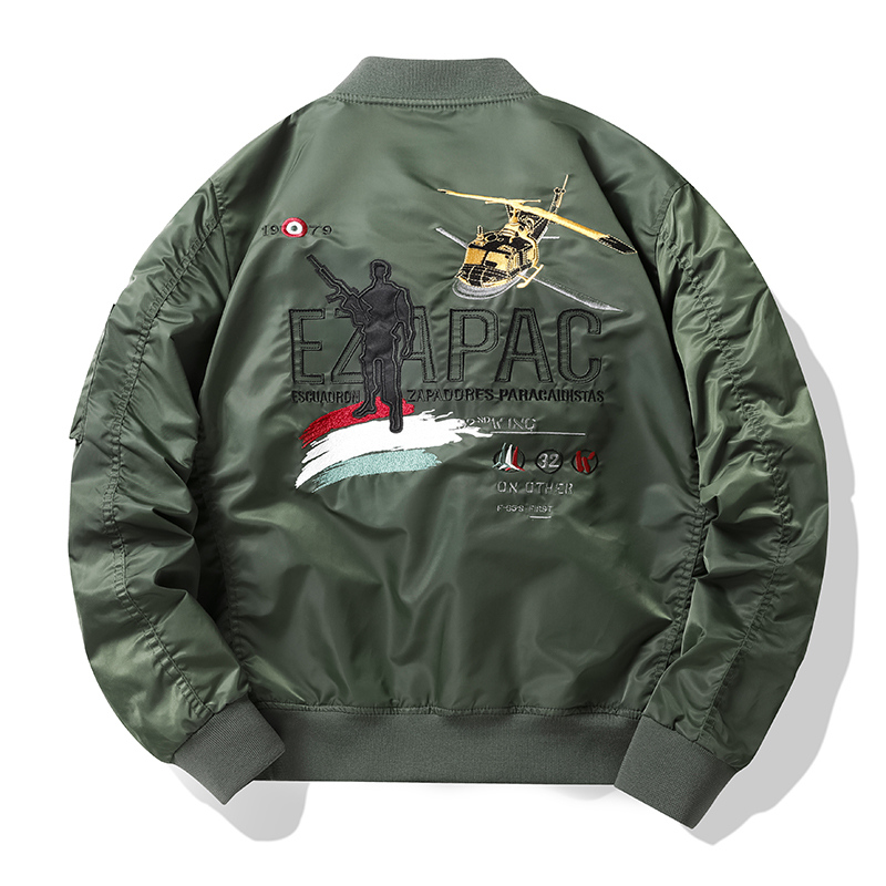 Spring and Autumn New Pilot Jacket Men's Airplane Embroidered Baseball Jacket Large Size Jacket Tooling Jacket_voghion.com