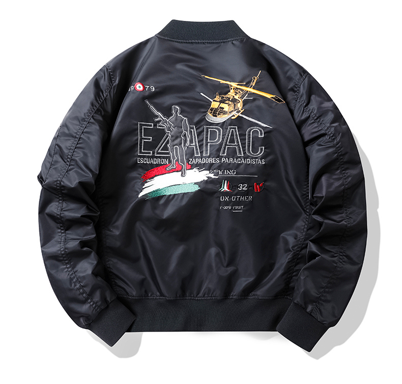 Men's Pilot Jacket Embroidered Baseball Style Spring Autumn_voghion.com