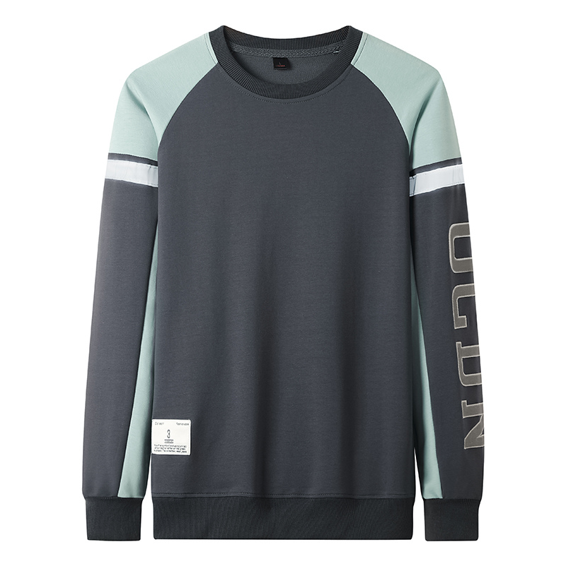 2021 herbst Jugend Baumwolle Pullover Rundhals Kontrast Hatless Lange ärmeln T-shirt Casual Bottom Shirt Personalisierte_voghion.com