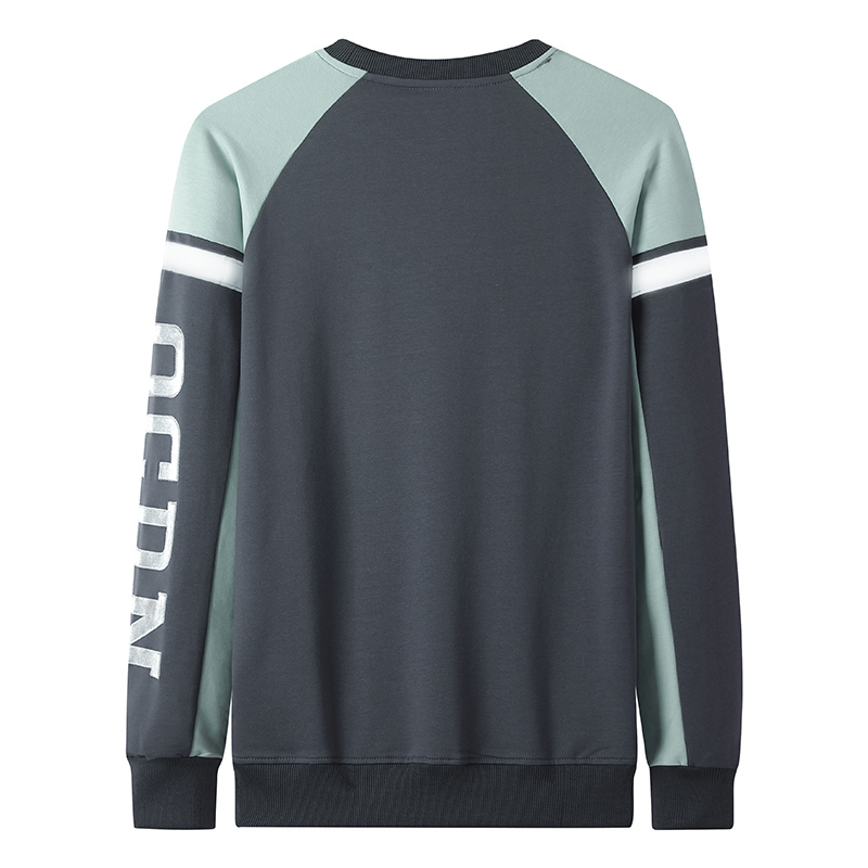 2021 herbst Jugend Baumwolle Pullover Rundhals Kontrast Hatless Lange ärmeln T-shirt Casual Bottom Shirt Personalisierte_voghion.com