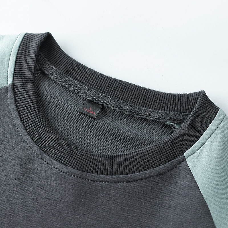 2021 herbst Jugend Baumwolle Pullover Rundhals Kontrast Hatless Lange ärmeln T-shirt Casual Bottom Shirt Personalisierte_voghion.com