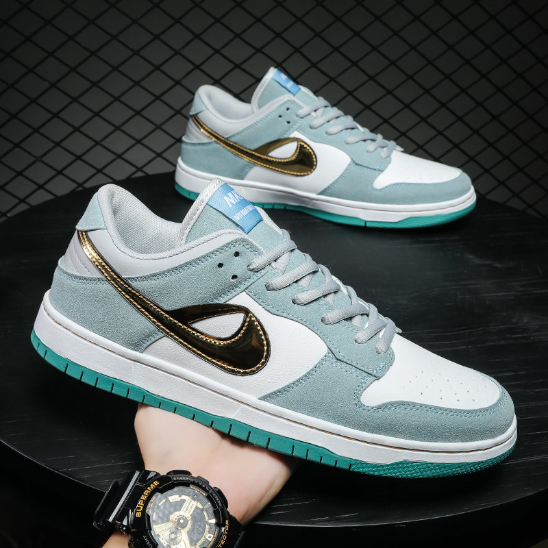 斑马莆田冷粘车缝线低帮情侣板鞋aj空军一号板鞋