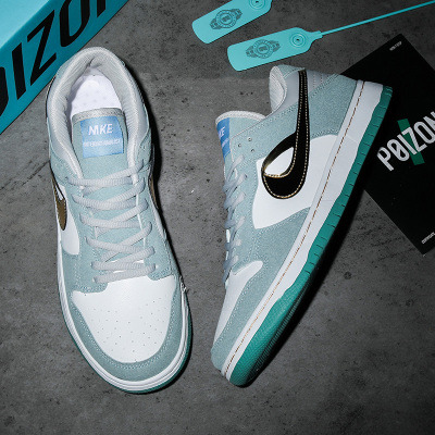 斑马莆田冷粘车缝线低帮情侣板鞋aj空军一号板鞋